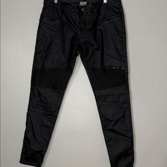 Black Biker Style Pants - Picture 5 of 14